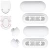 KIMHOME 6 cuscinetti per sedile WC, tappo in gomma e distanziatore per sedile WC, parti di ricambio per casa, ufficio e hotel (bianco)