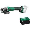 HIKOKI Akku Winkelschleifer, G3613DEW2Z, (Basic) (36V, 0-10000 min-1/min Drehzahl, Scheiben-ø: 125mm, Brushless, mit AT Modus, Spindelarrietierung, im HSC III (OHNE Akku und Ladegerät)