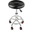 Wakects Sgabello Girevole con Ruote, Regolabile in Altezza 45-55 cm, Rotazione 360°, per Parrucchiere, Salone di Bellezza, Estetica, Bar
