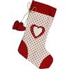 CARTOON Calza della befana, Decorazioni Natalizie, calzettone, Dolci, Caramelle, Doni, per Grandi e Bambini (Bianco a Pois)