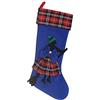 CARTOON Calza della befana, Decorazioni Natalizie, calzettone, Dolci, Caramelle, Doni, per Grandi e Bambini (Blu con befana Scozzese)
