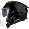 LS2, Casco Moto Jet VERSO II SOLID Gloss Black, XS