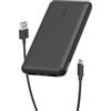 Belkin Batteria esterna portatile da 10000mAh, caricabatteria USB-C 10K con 1 porta USB-C e 2 porte USB-A, power bank con ricarica da 15 W per iPhone, Samsung Galaxy, Pixel, AirPods, iPad - Nero