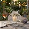 MIlani Home portacandela stile provenzale in ferro verniciato cm 20,5 x 22 x 42 h