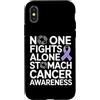 Stomach Cancer Warrior Gifts for Women a Custodia per iPhone X/XS Consapevolezza del cancro allo stomaco Pervinca Novembre Cancro allo stomaco