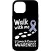 Stomach Cancer Warrior Gifts for Women a Custodia per iPhone 15 Consapevolezza del cancro allo stomaco Pervinca Novembre Cancro allo stomaco