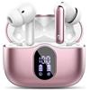 Btootos Cuffie Bluetooth, Auricolari Bluetooth 5.4 con 4 Mic, Cuffie Wireless In Ear HiFi Stereo, Cuffiette Bluetooth 36 Ore LED Display, Cuffie Senza Fili IP7 Impermeabili, USB-C, Touch Control, Oro Rosa