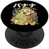 Cibo Kawaii Carino Anime Giappone Latte Alla Banana Scimmia Giapponese Kawaii Latte PopSockets PopGrip Adesivo