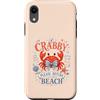 Crabby Beach Vibes Custodia per iPhone XR Se Crabby, per favore, torna in spiaggia Funny Mood Crab