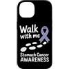 Stomach Cancer Warrior Gifts for Women a Custodia per iPhone 14 Consapevolezza del cancro allo stomaco Pervinca Novembre Cancro allo stomaco