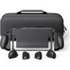 Savage Raven by Skull & Co. FissionGrip Bundle (Carrying Case included): Dockable Split Protective Case for Nintendo Switch 2 (2025), Slim PC Shell with Detachable Grip Cover- Black