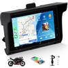 SIXWIN Senza Fili Schermata Carplay Per Moto,Portatile da 5 Pollici Touchscreen Navigazione per Moto con Airplay/Android Cast/Doppio Bluetooth/IP65 Impermeabile/Equalizzatore/Controllo Vocale