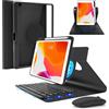 Nsyee Custodia magnetica staccabile con mouse compatibile con 10,2 pollici 9a 2021/8a 2020/7a generazione 2019, iPad Air 3 2019, iPad Pro 2017 da 10,5 pollici, custodia sottile girevole per tastiera