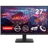 Lenovo L27-41 Monitor 27 FHD (1920x1080) Frameless, IPS, 100Hz, Regolabile, Porte HDMI e VGA, Cavo HDMI incluso - Raven Black