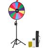 VEVOR Ruota dei Premi Girevole da 610 mm, Ruota Girevole a 14 Slot con Treppiede, Altezza Regolabile, Roulette Win Fortune con Cancellabile a Secco e 2 Pennarelli, 6 Colori, per Feste, Pub, Carnevale