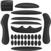 Gatuida Set Imbottiture Interne per Casco di Sicurezza in Spugna Assorbente Nera Punti Adesivi, Cuscinetti Smorzanti per Casco da Ciclismo e Motociclismo, Accessori Leggeri e Compatti