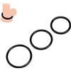 binxliuxo 3-piece set Erection Aid for Men Penisring Delayed Training Cockringe Extreme (Black)