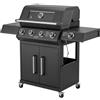 GTR Barbecue A Gas E Pietra Lavica 4 Fuochi Coperchio Con Vetro Ke Grill Master Steak