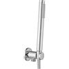 Paffoni kit doccia cromato tondo - doccino e supporto con presa acqua in metallo e flessibile 150cm