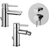 Paffoni set miscelatori lavabo, bidet scarico automatico e incasso doccia deviatore 2 vie cromato mod. Stick
