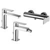 Paffoni set miscelatori lavabo, bidet scarico automatico ed esterno doccia cromato mod. Tango