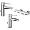 Paffoni set miscelatori lavabo, bidet scarico automatico ed esterno doccia cromato mod. Stick