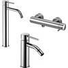 Paffoni set miscelatori lavabo alto, bidet senza scarico ed esterno doccia cromato mod. Light