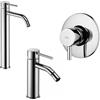 Paffoni set miscelatori lavabo alto, bidet senza scarico e incasso doccia 1 via cromato mod. Light
