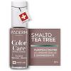 PODERM Smalto Cura per Unghie con Tea Tree - Tortora | Swiss Lab - 8ML | Arricchito con Tea Tree, Silicio & Biotina | Purifica, Schiarisce & Nutre le Unghie Gialle | Creato da una Podologa