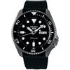 Seiko Orologio analogico automatico da uomo con cinturino in silicone SRPD65K2, Nero, Cinturino