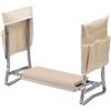 Relaxdays Panca da Giardinaggio 2-in-1, Pieghevole, Imbottita, con Tasche e Ginocchiera, 50x60x27.5 cm, Beige