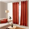 ED ENJOY HOME Enjoy Home - Coppia Tende Destra - Cotone - 135x240 cm - Terracotta - Collezione Panama - Pronta da Appendere - Lavabile a 30°C - Tutte le Camere - Biancheria da letto - Cuscini