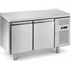 Ristoattrezzature Modello: 12444002312585,Tavolo frigo refrigerato Classe A 2 porte in acciaio inox -2 +8 °C 136x60x86h cm a basso consumo energetico - QN