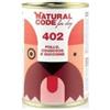 Natural code dog 402 pollo, cous cous e zucchine 400gr
