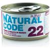 Natural code 22 tonno e fegato di manzo in jelly 85gr