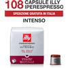 Illy 1 SCATOLA DA 108 CIALDE CAPSULE CAFFE' ILLY IPERESPRESSO TOSTATO INTENSO