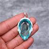 Delizioso Pendente In Argento Sterling 925 Con Gemma Di Apatite Azzurra AS-14