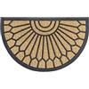 Hanse Home Zerbino in cocco e gomma, semicircolare, per interni ed esterni, in cocco, decorazione per esterni, resistente alle intemperie e antiscivolo, per corridoio, terrazza, ingresso, 45 x 75 cm