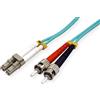 Value VALUE Cavo jumper in fibra ottica, 50/125µm, LC/ST, OM3, turchese 2 m