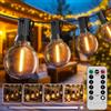 Hoteril Catena Luci da Esterno Giardino-30M, G40 Catena Luminosa Esterno: 42+2 Lampadine, Temperatura Colore 2200K, Alimentazione a Spina, Ideale per Pergolato da Giardini, Gazebo, Balcone, Campeggio
