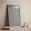 Olimpo Docce Piatto doccia nexus 3cm in marmoresina effetto pietra grigio chiaro con griglia inox