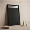 Olimpo Docce Piatto doccia nexus 3cm in marmoresina effetto pietra nero con griglia inox