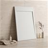 Olimpo Docce Piatto doccia materia pro 3cm in marmoresina effetto pietra bianco - scarico totale