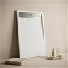 Olimpo Docce Piatto doccia nexus 3cm in marmoresina effetto pietra bianco con griglia inox