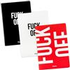 Fisura Confezione di quaderni A5 originali F*ck off, confezione di quaderni A5 con fogli a quadretti, a righe e puntini, set di quaderni A5, quaderni da 30 pagine, carta da 80 g.
