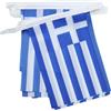 AZ FLAG Ghirlanda 12 Metri 20 Bandiere Grecia 45x30cm - Bandiera Greca 30 x 45 cm - Festone BANDIERINE