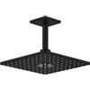 GROHE Rainshower 310 SmartActive CUBE Set Soffione con 2 Opzioni Spray (Soffione 310mm a Soffitto con Braccio 142mm, Richiede Pre-Installazione), Nero Opaco