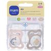 BAMED BABY ITALIA Srl Mam Air Succhietto 2-6 Mesi Neutro Silicone, 2 Pezzi
