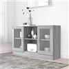 IBUQDDV Armadietto Organizzatore Buffet mobile Credenze Mobile bar Mobile Vetrina Grigio Sonoma 120x30,5x70 cm Legno Multistrato per Soggiorno Sala da Pranzo