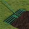 FANTASK Rastrello per il livellamento del prato, con impugnatura ergonomica, raschietto per prato, rastrello per giardino, golf e cortile (verde, 91 cm x 25 cm)